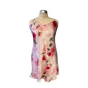 Vintage Gilligan & O'Malley Pink Floral Slip Dress